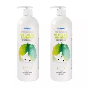 포켄스 강아지 샴푸 대용량 목욕 용품 마일드올리브 1L X 2개 3IN1 1L