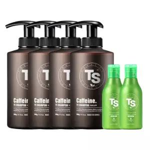 [티에스] TS 카페인 샴푸 500g 4개 + 프리미엄 TS 샴푸 100g 2개