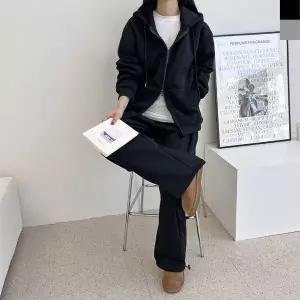 기모 집업세트 여자 일자바지세트 집업 양털 후 (WFK68M1)