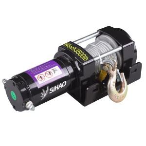 시하오 3500LBS 윈치 전동 12v IP55 방수 오프로드 자동차/ATV/보트/트레일러용 합성 로프 12V