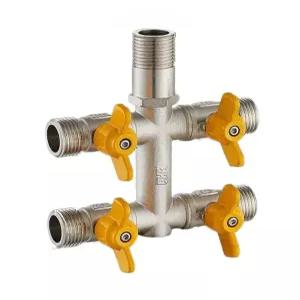 4구 분배기 수도꼭지 멀티 호스커넥터 세갈래 밸브 조인트 어댑터