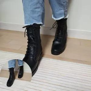 초경량 워커 소가죽 남녀공용 기동화 예비군화