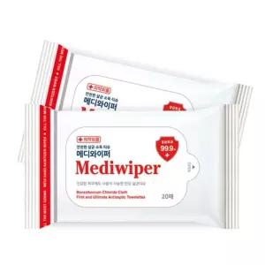 의약외품 메디와이퍼 손소독티슈 20매 10개 물티슈 손세정티슈 소독티슈