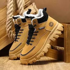 남자패션 플랫워커 털안감 방한 겨울 워커 하이탑 남자워커코디 남자신발보세신발