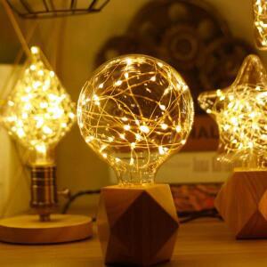 TIANFAN 빈티지 LED 전구 트윙클 스타 따뜻함 글로우 AC85-265V E27 에디슨 전문 장식 3W 2200K