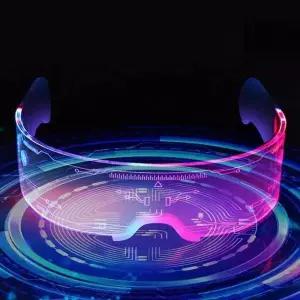 안경 공상과학 고글 모듈 사이버펑크 듀얼 LED 발광