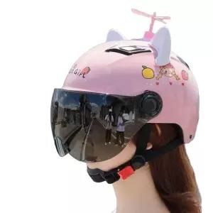 소두핏 헬멧 여성헬멧 차단 캐릭터 하프 귀 자외선