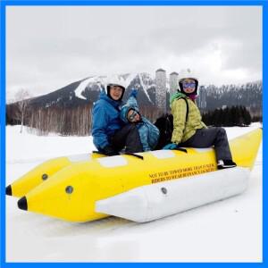 공장 맞춤형 인플레이터블 스노우 썰매  겨울 야외 놀이 게임 바나나 스노우 튜브 장난감