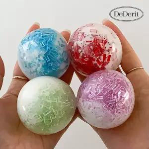 데데리트 귀여운 퍼플 블루 레드 그린 크런치 원형 스퀴시 sns 틱톡 쫀득 말랑이 슬라임 슬랑이 asmr 선물