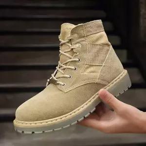 [셀러에이드]남자 보세 신발 털 안감 겨울 방한 용 워커 하이탑 나들이패션화