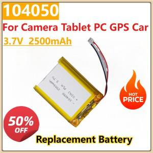 호환상품  3.7V 2500mAh 104050 교체 충전식 리튬 배터리 JST 3Pin 플매트 카펫 러그 카메라 태블릿 PC GPS