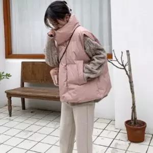 [하프클럽/옷자락]여성 데일리 캐주얼 오버사이즈 레이어드 베스트