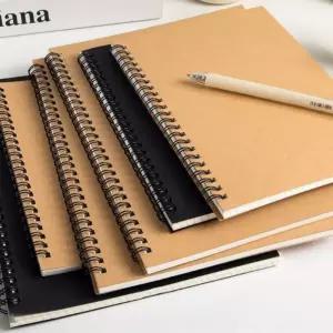 스프링 노트 A5 B5 60매 유선 공책 크라프트노트 필기 연습장 메모장 2Color
