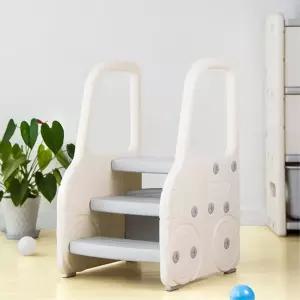 뛰뛰빵빵 3단 계단스텝 유아용 안전디딤대 키높이발판 받침대 욕실용 세면대용 가정용