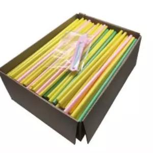 대용량 수수깡 만들기 재료 원형 300개 미술 놀이 안전칼 포함