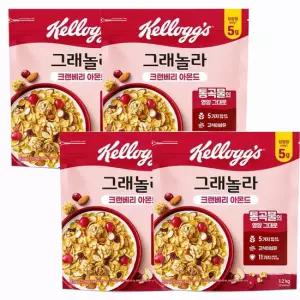 켈로그 그래놀라 크랜베리 아몬드 1200gx4개 대용량 시리얼 아침식사대용