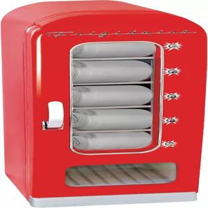 Frigidaire 레트로 미니 자판기 (방 사무실 기숙사 바 또는 가정용) 10캔 소다 레드