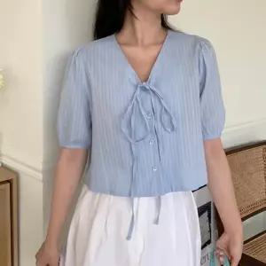 빅사이즈 307 러블리리본펀칭블라우스 DMOP700