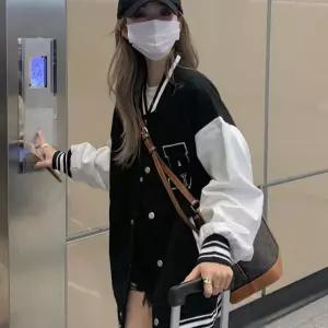 데일리 여성 봄가을 자수 로고 야구 점퍼 캐주얼 자켓 후리스 잠바