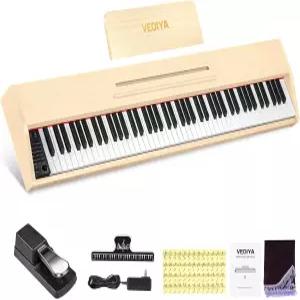 베디야 디지털 피아노 키보드 88키 세미 가중 일렉트릭 초보자를 위한 풀사이즈 어쿠스틱 페달 USBMIDI