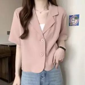 [의류] 반팔 크롭 짧은 자켓 봄 여름 단정한