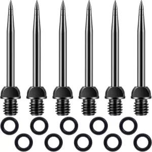 윈사이슨 16pcs 스틸 다트 팁 세트 10pcs O 타입 고무 링이 있는 6pcs 포인트 보드 엑스트라 플라이트 레저