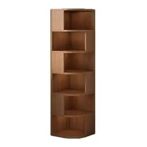 ㄱ자 책장 코너 6층 오픈형 수납장 모서리 랙 틈새활용 심플 디스플레이