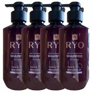 려 자양윤모 9EX 탈모증상전문케어 지성두피용 샴푸 400ml x 4개
