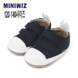 [토박스] 26SS 미니위즈 돌선물 첫 걸음마신발 위즈코튼 블랙 아기신발 아동 벨크로 스니커즈 MZKCG1TSCT11