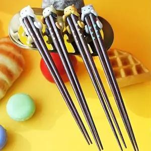 [조르지오]고양이 BA34OM48 발도장 젓가락 스타일 나무 홀더 추천 세트 일