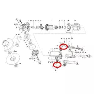 2011317 계양부품카본브러시 10조 DG-180FB (40)180FA(46) 230FB (40)