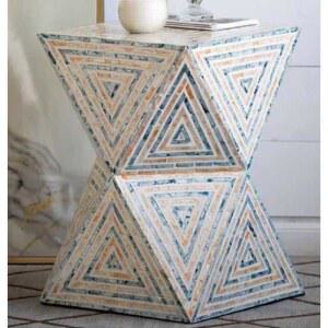 자개 스툴 커피 테이블 모자이크 간이 천연자개 침실 커피테이블 거실 인테리어 카페