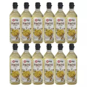 CJ제일제당 백설 카놀라유 900ml 12개 / 써클