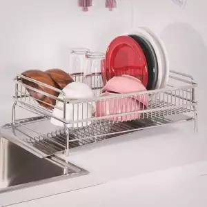 고품질 304 스테인레스 1단 식기건조대 측면형 스테인레스 스텐식...