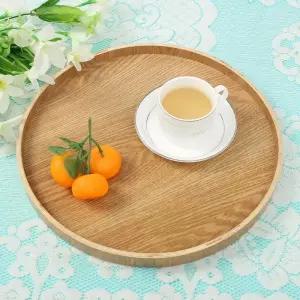 나무쟁반 키친 원형 우드트레이(34.5cm) 브런치 쟁반 우드쟁반