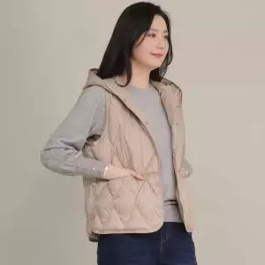 [하프클럽/] 엄마옷  후드 다이아 누빔 주머니 여성 봄 가을 겨울 퀼팅 경량