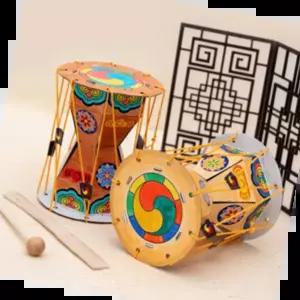 장구 만들기 미니 악기 놀이 활동지 포함 창의력 개발 어린이 장난감