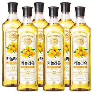 해표 카놀라유 900ml 6개