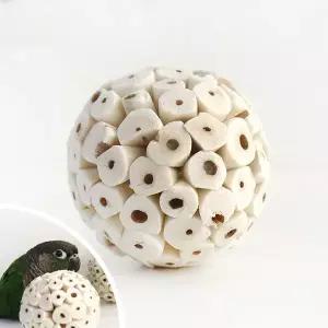 [하프클럽/올펫몰]부드러운 솔라볼 중형 1P 천연 앵무새 장난감 입질