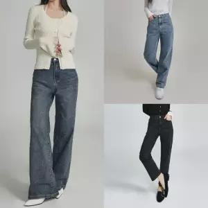어템트/여성청바지/겨울청바지/와이드진/데님/밴딩/부츠컷/크롭진/일자/빅사이즈/스판/