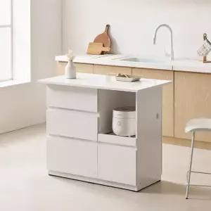 나무뜰 올라 E0 다이닝 홈바 아일랜드 식탁 테이블 수납장 1000 YDF211C (착불)