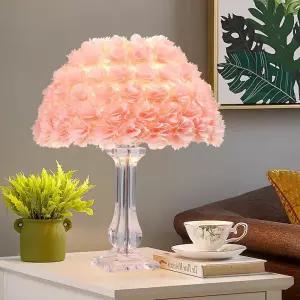 ZYLEISENBAO 모던 테이블 램프 창의적인 침대 옆 연꽃 램프 공주 나이트 스탠드 램프 로맨틱 분위기 책상