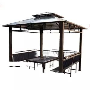 조립식정자 파고라 야외 클래식 펜션 좌판 3x3m 마당 원두막 사각 바베큐장