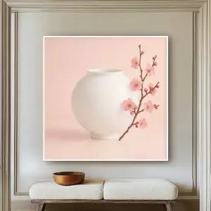 복들어오는 뷰티 매화 달항아리 그림 캔버스 꽃그림액자