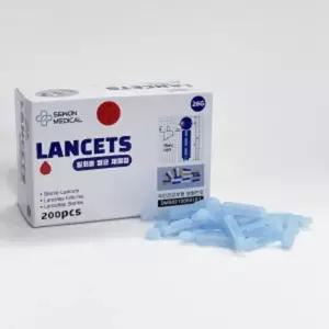 1+1 일회용 사혈침 26G 200개입 멸균 란셋 바늘 국산 채혈용 혈당측정 랜싯 니들