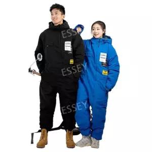 겨울작업복 오토바이우주복 배달대행 방한복 블랙 오토바이 L 라이더복