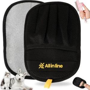 반려견 및 반려묘용 반려동물 제모 장갑 보너스 쉐딩 브러시 디탱글링 빗으로 업그레이드된 재사용 가능한