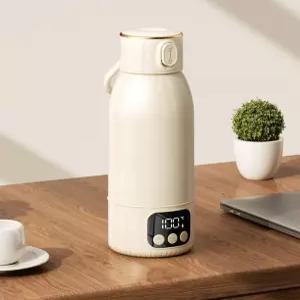 충전식 가열 보온병 500ML 원터치 끓이는 등산용 텀블러 휴대용 무선 분유 물