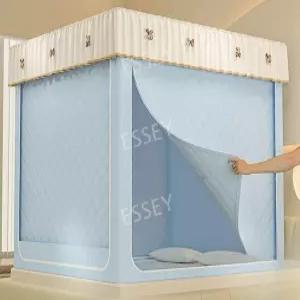 사각 방풍 암막 방한텐트 수면 침대 단열 더블 실내 침대텐트 텐트 방음