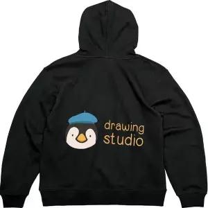 기모후드티 뒷면 Drawing Studio 펭귄그림 다양한색상 전사이즈 (WFKKBI1)